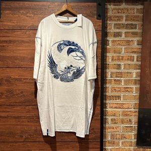 NWT Embroidered Phoenix bird 3LX howMens shirt outFour Fathers Streetwea…